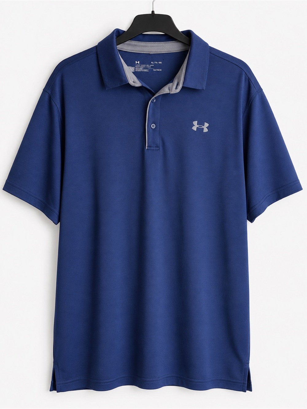 Under Armour Performance Polo Shirt Mens XL Blue Loose Fit Golf Athletic
